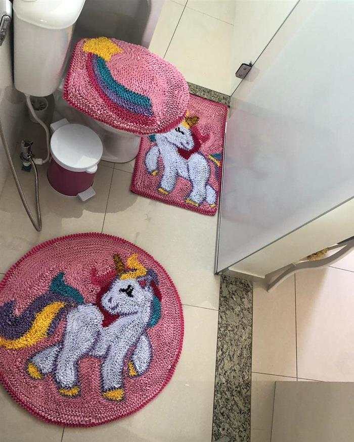 alfombra de baño patchwork