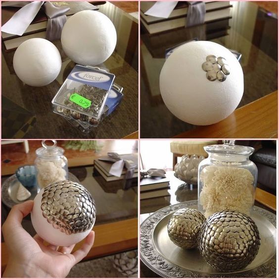 Bolas de porexpán DIY decoradas para Navidad con decoupage paso a paso. 