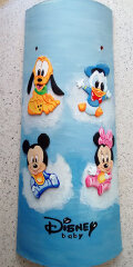 Teja decorada artesanal en relieve bebes Disney